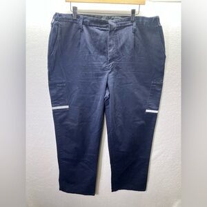 FedEx Cargo Work Pants Womens 18R Navy Safety Stripes plus size comfy 2337